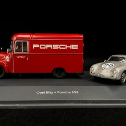 Schuco Set Opel Blitz "Porsche" & Porsche 356 coupé 1/43 - SCHUCO450309200