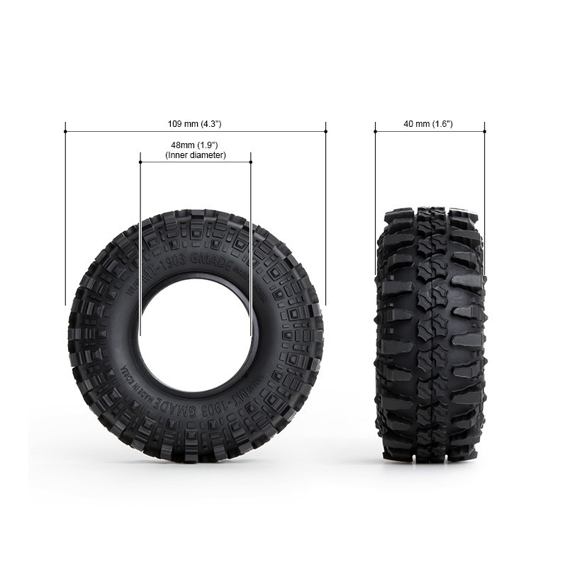 Gmade pneus 1.9" MT 1903 Off-Road - GM70284