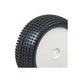 Hobbytech pneus + jantes arrière off-road 1/10 square (x2) - HT-430