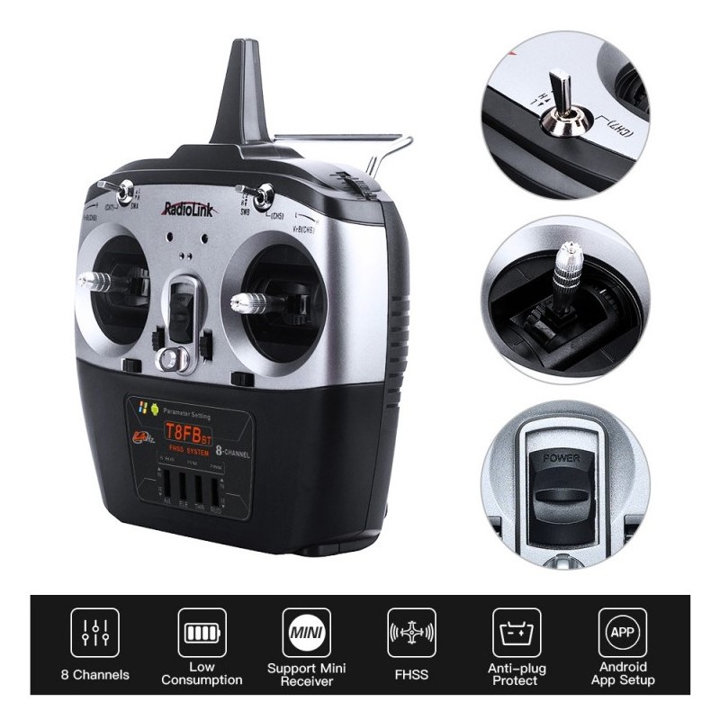 Radiolink radio-commande 8 voies T8FB BT - RDL-T8FB-BT-SET