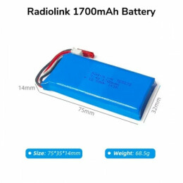 Radiolink batterie 2S Li-Po 1700 mAh pour radio - RDL-LIPO2S1700