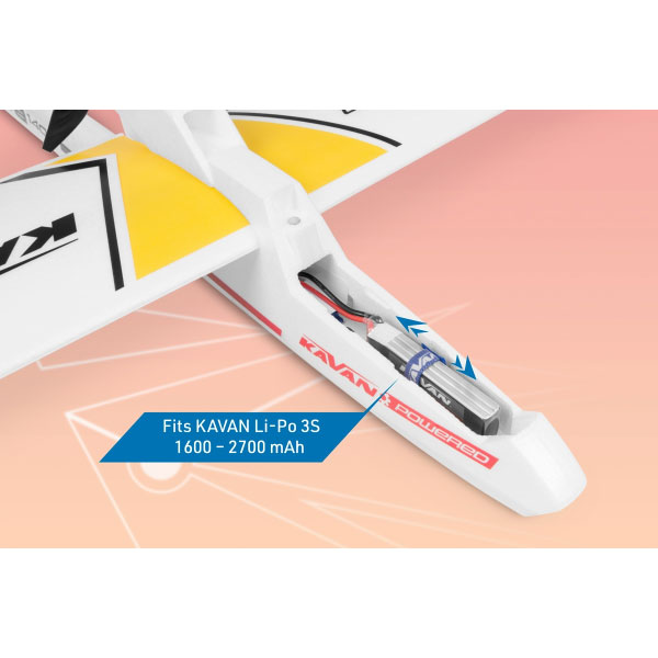 Kavan planeur Beta 1400 RTF rouge - KAV02.8085RTF