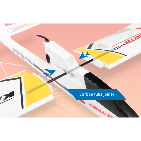 Kavan planeur Beta 1400 RTF rouge - KAV02.8085RTF
