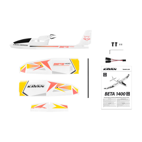Kavan planeur Beta 1400 RTF rouge - KAV02.8085RTF