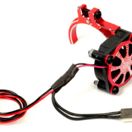 T2M ventilateur moteur sur support anodisé rouge - T422615R