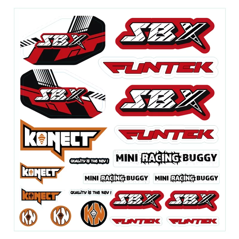 Funtek stickers SBX rouge - FTK-21125