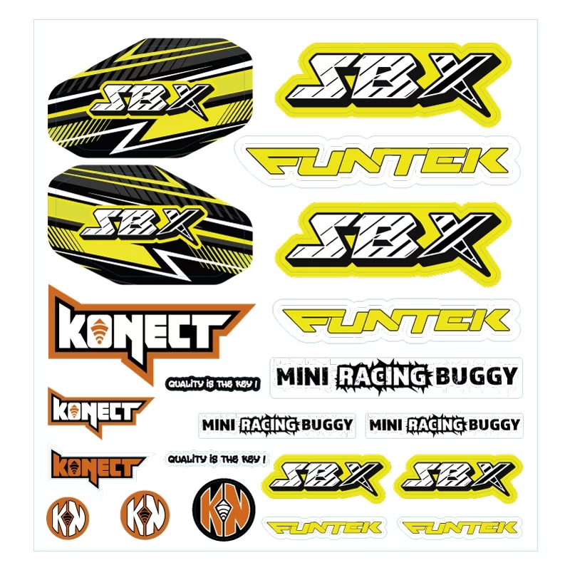 Funtek stickers SBX jaune - FTK-21129