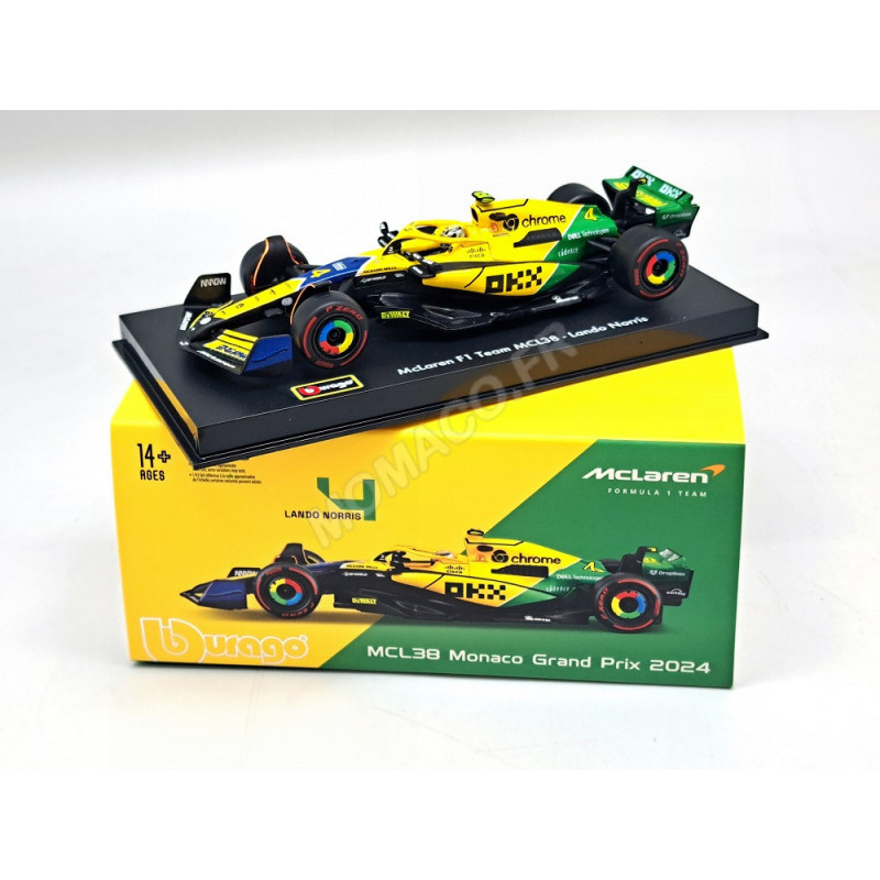 Bburago Mclaren F1 1/43 Lando Norris Monaco 2024 - BBURAGO38215NO-MONACO