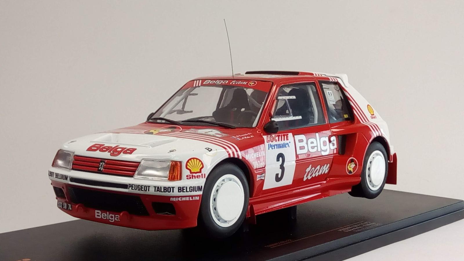 Ixo Models Peugeot 205 T16 Belga Ypres 1985 1/18 - IXO18RMC135.22