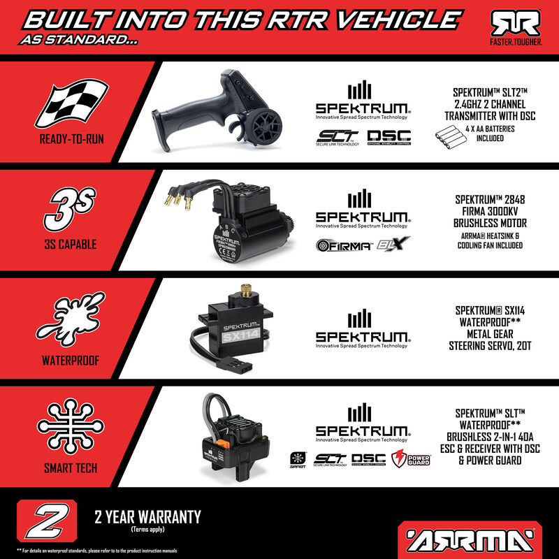 Arrma 1/16 MINI KRATON 3S DSC 4X4 RTR Brushless Speed Truck - ARA2508ST1
